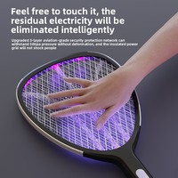Lampe anti-moustiques électrique rechargeable multi-vitesses avec veilleuse LED intégrée, dispositif domestique d'attraction et de répulsion des moustiques