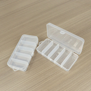 Transparent Plastic Storage Box 5 Compartments Rectangle For Fishing Tackle Electronic Components Tools Organizer - Product Image 2