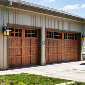 Porte de garage en bois massif de style européen vintage, fabrication artisanale de qualité supérieure, design haut de gamme, idéale pour les développements immobiliers de luxe - Product Image 6