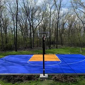 2022 système de verrouillage Portable personnalisé, arrière-cour PP matériau plastique utilisé 3x3 Sports de plein air, basket-ball, tapis de sol pour S