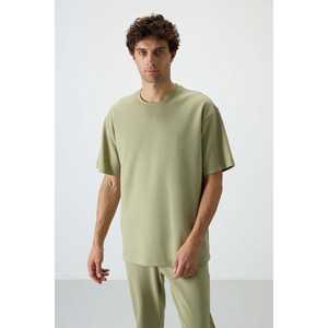 Ensemble de survêtement simple pour homme, vert clair, en coton, coupe ample, décontracté, respirant, pour adulte - Product Image 4