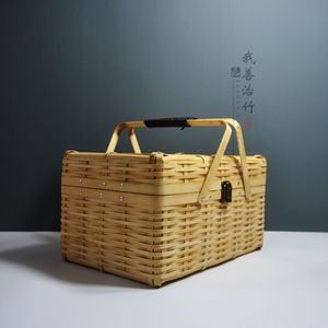 Bamboo Gift Basket Handmade Rectangle For Tea Packaging Custom Made Chongqing Origin ZL 015 - Product Image 3