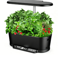 Système de culture hydroponique d'intérieur avec éclairage LED à spectre complet, kit de jardin d'herbes intelligent avec affichage numérique