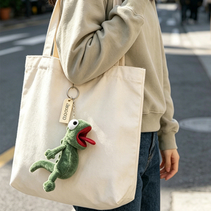 Al por mayor Colgante de peluche de lagarto con lengua fuera, con cara peculiar, creativo y feo, tipo camaleón Velboa, llavero para bolso de malla, para juegos - Product Image 2