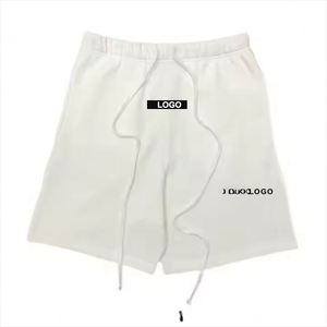 กางเกงขาสั้นลำลองสไตล์สปอร์ตสำหรับผู้ชาย ลดราคาพิเศษ คุณภาพสูง ผ้าเฟรนช์เทอร์รี่ เอวผูกเชือก ลายปะติด เป็นมิตรต่อสิ่งแวดล้อม แห้งเร็ว - Product Image 4