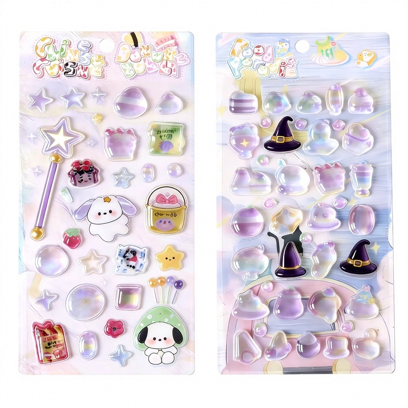 Customized Cartoon 3D Crystal Sticker PVC