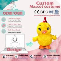 Mascotte de marque impactante : Costume de canard en caoutchouc personnalisé, mascotte intégrale avec ventilateur de refroidissement pour parcs à thème