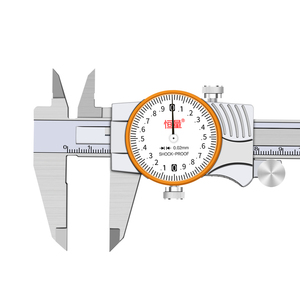 Độ chính xác cao thép không gỉ quay số calipers 0.02mm đo bên trong và bên ngoài đường kính trắng quay số kim loại trường hợp Vernier calipers - Product Image 1
