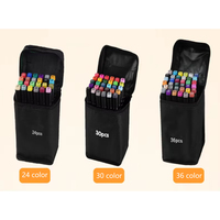 Ensemble de marqueurs noirs à double pointe, séchage rapide, à base d'huile, double face, marqueurs d'aquarelle grand format pour papier, 262 couleurs