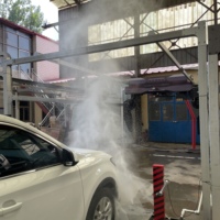 Machine de lavage de voitures automatique intelligente robotisée à 360 degrés avec pulvérisation sous le châssis pour flotte