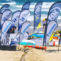 Fabricant de drapeaux de plage, base remplie d'eau personnalisée, oriflamme personnalisée, drapeau volant pour la publicité lors de conventions
