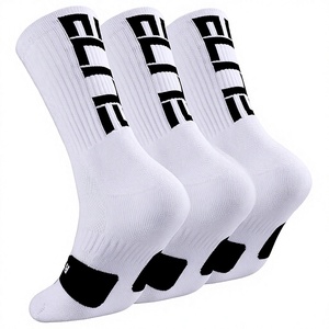 Zwow Blue Crew <b>Socks</b> with White Stripes Spandex/Nylon Breathable Casual Thigh High Cycling <b>Socks</b> for Adults Autumn Season - Product Image 4