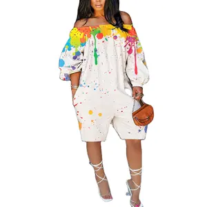 Women's Off Shoulder Long Sleeve Jumpsuit - Loose And Casual For Summer And Spring
