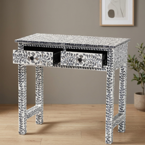 Premium Modern Mother of Pearl <b>Console</b> <b>Table</b> with Elegant Handmade Shell Inlay for Living Room Home Decor - Product Image 3