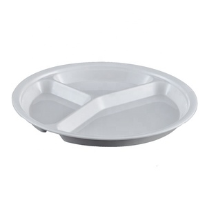 Piatto da pranzo in melamina da 10 pollici all'ingrosso, vassoio diviso <span class=keywords><strong>per</strong></span> fast food, piatto con scomparti <span class=keywords><strong>per</strong></span> la mensa scolastica, piatto in plastica - Product Image 2