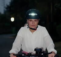 Casque intelligent Gudook avec commande vocale Bluetooth, phares, clignotants, lumières d'avertissement, haut-parleur pour vélo, scooter, cyclisme