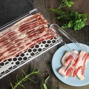 OWNSWING Cheese <strong>Storage</strong> <strong>Container</strong> with Tong <strong>Bacon</strong> <strong>Storage</strong> <strong>Container</strong> with Perforated Tray Food <strong>Storage</strong> Box for Refrigerator