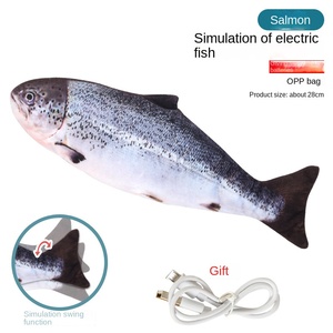 Jouets électriques USB en gros pour animaux de compagnie, jouets en peluche interactifs pour enfants, chantent et parlent, imitant les poissons <span class=keywords><strong>qui</strong></span> sautent, blagues et farces pratiques - Product Image 3