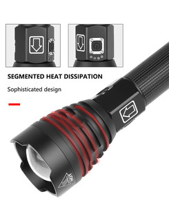 Waterproof Zoomable <strong>Hunting</strong> Led <strong>Torch</strong> 26650 Rechargeable Powerful LED <strong>Flashlight</strong> <strong>Torch</strong> Tactical XHP90 LED <strong>Flashlight</strong> - Product Image 2