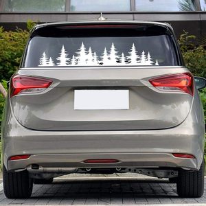 2 Piezas de <span class=keywords><strong>Vinilo</strong></span> Adhesivo Impermeable y Ecológico para Carro, Diseño Personalizado con Patrón de Montaña, Árbol y <span class=keywords><strong>Bosque</strong></span>, Universal - Product Image 6
