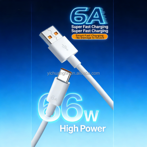 Cable Tipo-C de Cobre Puro de 1m, Carga Rápida de 3A, Carga Súper Rápida de 66W, Sincronización de Datos, PVC - Product Image 6
