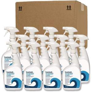 Nettoyant liquide jetable pour carrelage et coulis Boardwalk BWK4846, 32 oz, parfum menthe et feuilles vertes, 12 cartons - Product Image 3