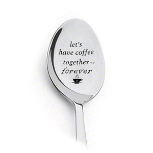 Cuillère à café et à thé en acier inoxydable 304 gravée sur mesure, finition miroir, long manche, cadeau pour anniversaire, Noël, fête <span class=keywords><strong>des</strong></span> pères - Product Image 4