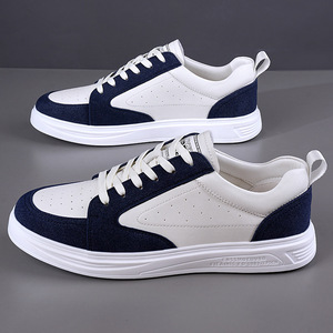 Baskets Chunky Blanches et Noires à Bout Rond et Lacets, Doublure en Maille Respirante, Semelle Extérieure en Caoutchouc, Chaussures de Marche Toutes Saisons - Product Image 3