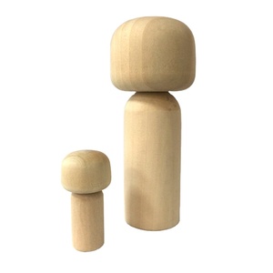 HOYE artigianato bambini casa delle bambole decorazione colore naturale pittura fai da te giocattolo bambola peg in legno - Product Image 5