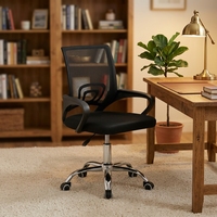 Silla de oficina de malla al por mayor, ergonómica, giratoria, ajustable en altura, para personal de oficina y estudio en casa