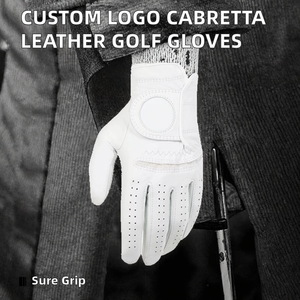 Guantes de Golf de Piel Cabretta con Logotipo Personalizado de Primera Calidad, Cierre de Gancho y Bucle Antideslizante, para Hombre, Viajes, Pesca, Deportes - Product Image 2