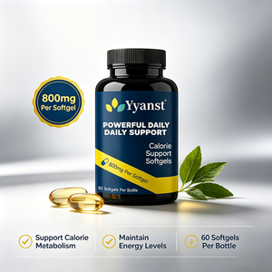 Capsules molles végétaliennes riches en fibres et sans gluten pour le soutien calorique, 800 mg, 60 pièces, formule végétale naturelle, nutrition pour le métabolisme des graisses, adulte - Product Image 3