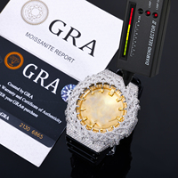 Buss Down GA2100 Moissanite Thorn Watch Case Luxury Gold Plated VVS Diamond Iced Out Watch Bezel Parts Hip Hop Jewelry