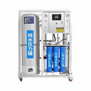Commerciële 500l/1000l Ro Filter Media Systeem Drinkwater Membraan Zuivering Mineraalwater Plant Waterbehandeling Machines