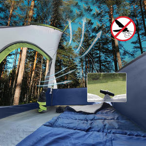 Палатка для кемпинга Brightbebe на 2 человека, всесезонная, двухслойная, с защитой от УФ-излучения, складная, водонепроницаемая, ветрозащитная, с тентом, простая в установке, портативная - Product Image 3