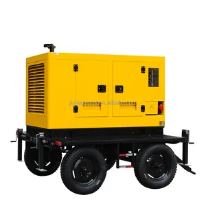 Generator diesel seluler sunyi 200kVA daya dapat digerakkan dengan tiga trailer konsumsi minyak rendah