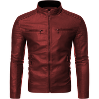 Blouson de moto en cuir pour homme, style athlétique, avec col montant, personnalisation du logo avant, taille, couleur et design