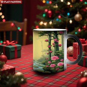 Novelty Gift Shop Mug 11oz Frosted Black <b>Ceramic</b> Heat Activated <b>Cup</b> - Product Image 2