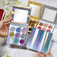 Palette de fards à paupières 9 couleurs 26 mm, faible MOQ, marque privée, logo personnalisé, végane, sans cruauté, OEM ODM