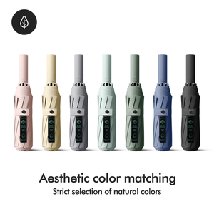 Parapluie commercial automatique à 10 os avec lumière de pluie à double usage ouverture pratique fermeture impression UV 8K nervures pour cadeaux d'affaires - Product Image 3