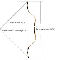 Arc de chasse à cheval AF Archery, arc traditionnel mongol fait main, 20-50lbs, 60 pouces, arc recurve