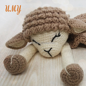 Doudou en laine crochetée en forme d'agneau, couverture de sécurité apaisante, couverture de sommeil, doudou pour bébé - Product Image 6