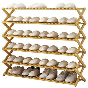 <span class=keywords><strong>Zapatero</strong></span> de Madera de Bambú Plegable Portátil Moderno y Económico al por Mayor 2024, de 10 Niveles y 50 Pares, para Macetas y Jardineras - Product Image 2