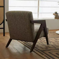 Chaise simple Offre Spéciale de sofa de loisirs de tissu de cadre en bois solide de conception pour le salon