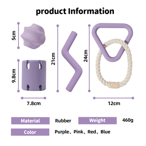 Juego de Juguetes de Caucho Natural de Alta Calidad, Duraderos, No Tóxicos, de Grado Alimenticio, Resistentes a Mordeduras, Diseñados para Mascotas de Alta Energía - Product Image 4