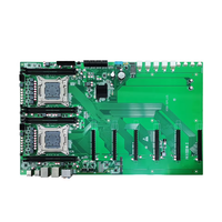 Carte mère X99 double processeur LGA2011-3, carte mère E-ATX pour serveur, 6 emplacements PCI-E pour GPU, espacement de 60 mm, 8*DDR4 pour l'informatique Aleo