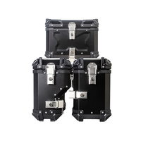 Boîtes latérales 38 L + boîte de queue 45l 3 pièces ensemble moto sacoche boîte de moto en aluminium pour le stockage
