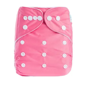 Solid Color Cloth Diaper Wholesale Hot Selling Cloth Diaper Washable And Reusable Cloth Diaper All In 1 Size For Babies