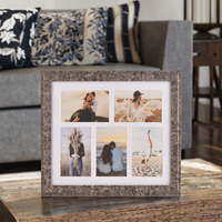 Burlywood MDF Multi Photo Frame Décoration murale écologique pour la maison