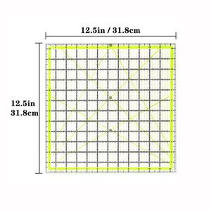 Juego de reglas de plantilla cuadrada acrílica Yardstick tela corte artesanía escala dibujo herramienta para acolchado costura artesanía <span class=keywords><strong>Patchwork</strong></span> - Product Image 5